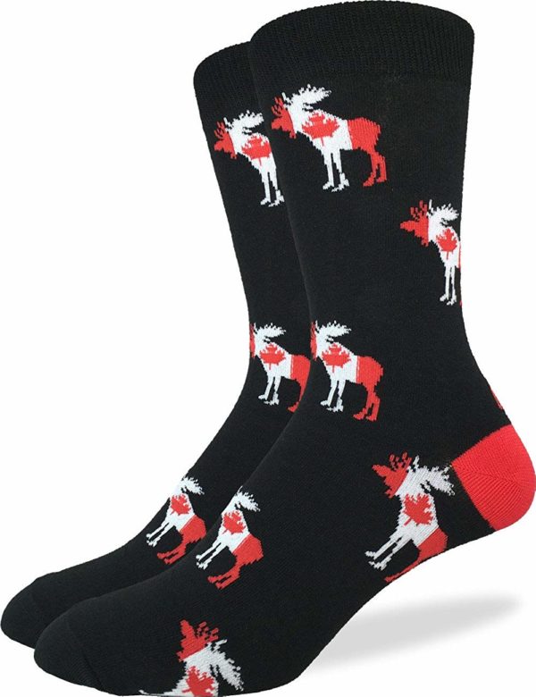 Good Luck Sock Men's Canada Moose Crew Socks